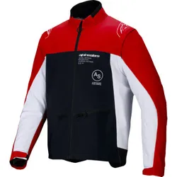 Alpinestars Adult Men Lite-Dura Softshell Jacket Black Red White 2XL