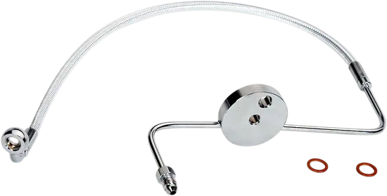 Magnum Designer Braided Front Brake Line Kit Lower Chrome Non ABS