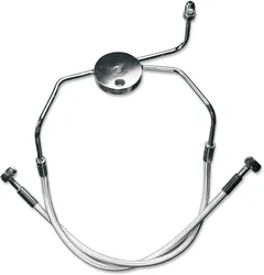 Magnum Designer Braided Front Brake Line Kit Lower Chrome Non ABS