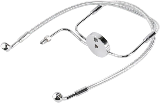 Magnum Designer Braided Front Brake Line Kit Lower Chrome Non ABS 1