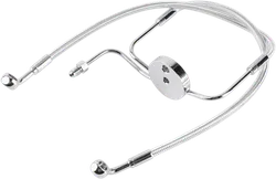 Magnum Designer Braided Front Brake Line Kit Lower Chrome Non ABS