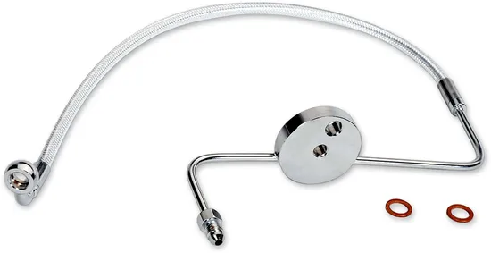 Magnum Designer Braided Front Brake Line Kit Lower Chrome Non ABS