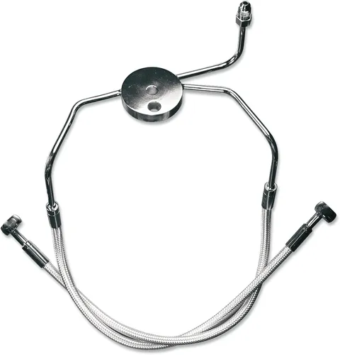 Magnum Designer Braided Front Brake Line Kit Lower Chrome Non ABS