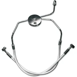 Magnum Designer Braided Front Brake Line Kit Lower Chrome Non ABS