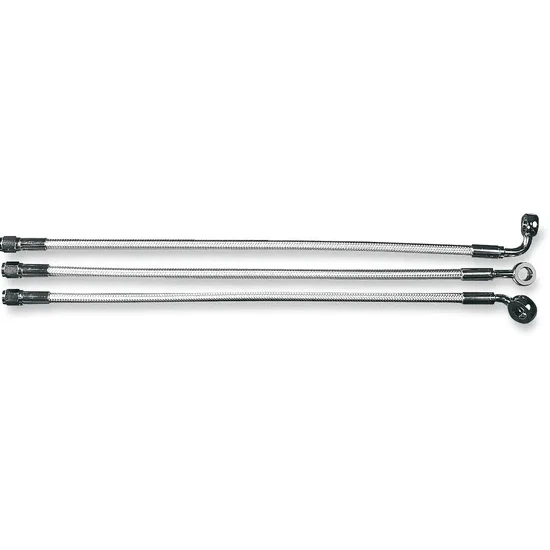 Magnum Designer Braided Front Brake Line Kit Lower Chrome Non ABS 2