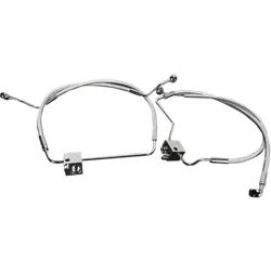 Magnum Designer Braided Front Brake Line Kit Lower Chrome Non ABS