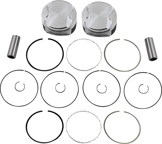 JE Piston Kit Rings Pins M8 STD 3.937in Bore 11:1