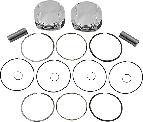 JE Piston Kit Rings Pins M8 .143in OB 4.08in Bore 11:1