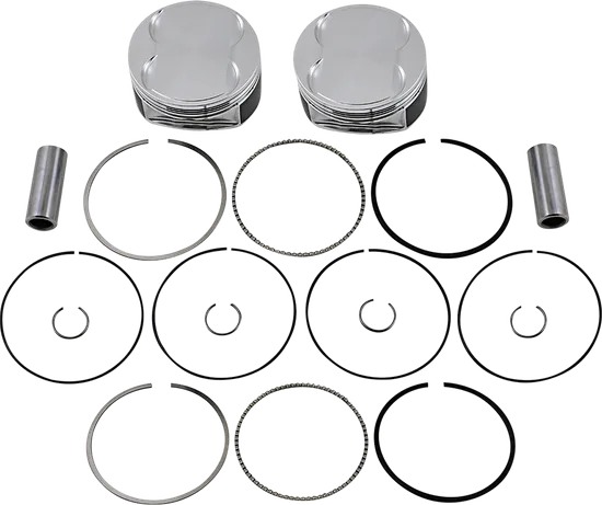JE Piston Kit Rings Pins M8 .188in OB 4.125in Bore 11:1