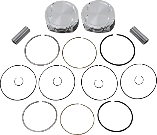 JE Piston Kit Rings Pins M8 .313in OB 4.25in Bore 11:1