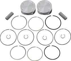 JE Piston Kit Rings Pins M8 .313in OB 4.25in Bore 11:1