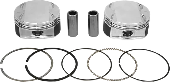 JE Piston Kit Rings Pins M8 STD 4.075in Bore 11:1