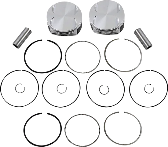 JE Piston Kit Rings Pins M8 .05in OB 4.125in Bore 11:1