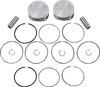 JE Piston Kit Rings Pins M8 .05in OB 4.125in Bore 11:1