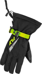 Fly Racing Title Gauntlet Gloves Adult 2XL Black Hi Viz