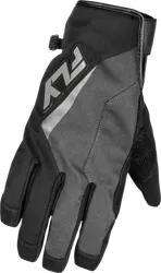 Fly Racing Title Long Gloves Adult M Grey Black