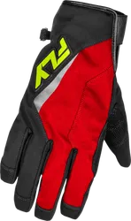 Fly Racing Title Long Gloves Adult S Red Black
