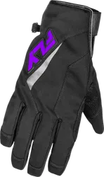 Fly Racing Title Long Gloves Adult S Black Purple