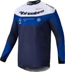Alpinestars Adult Men Pro Dura Jersey XL Blue White Navy