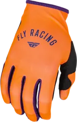 Fly Racing Lite Gloves Adult XS Orange Purple