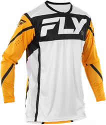 Fly Racing Adult Unisex Lite Jersey XL White Black Yellow