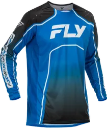Fly Racing Youth Unisex Rayce Bicycle Jersey L Black White Blue