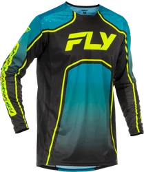 Fly Racing Youth Unisex Rayce Bicycle Jersey S Black Teal Green