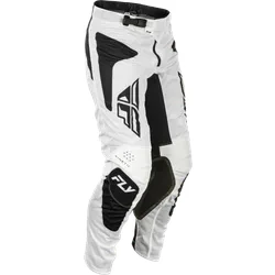 Fly Racing Adult Men Kinetic Mesh Sym Pants 30 White Black