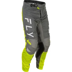 Fly Racing Adult Men Kinetic Mesh Center Pants 28 Gray White Yellow