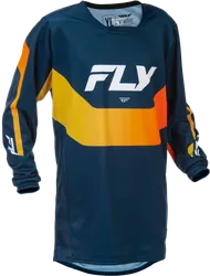 Fly Racing Youth Unisex Kinetic Jersey XL Navy Orange