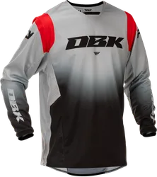 Fly Racing Adult Unisex Kinetic DBK Jersey S Gray Red