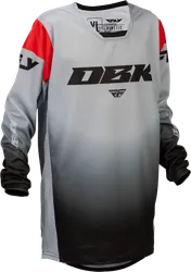 Fly Racing Youth Unisex Kinetic DBK Jersey L Gray Red
