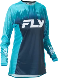 Fly Racing Adult Women Lite Jersey M Teal Navy White