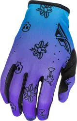 Fly Racing Lite Outline Gloves Youth S Purple Blue Black