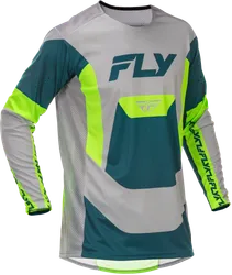Fly Racing Adult Unisex Lite Jersey 2XL Gray Green Teal