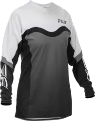 Fly Racing Adult Women F-16 Jersey L Gray Black White