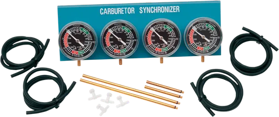 Parts Unlimited 4 Carb Vacuum Synchronizer Set with Hose Adaptor Mount