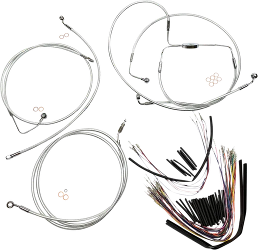 Magnum Control Clutch Brake Cable Kit Chrome for 12-14in. Apes ABS