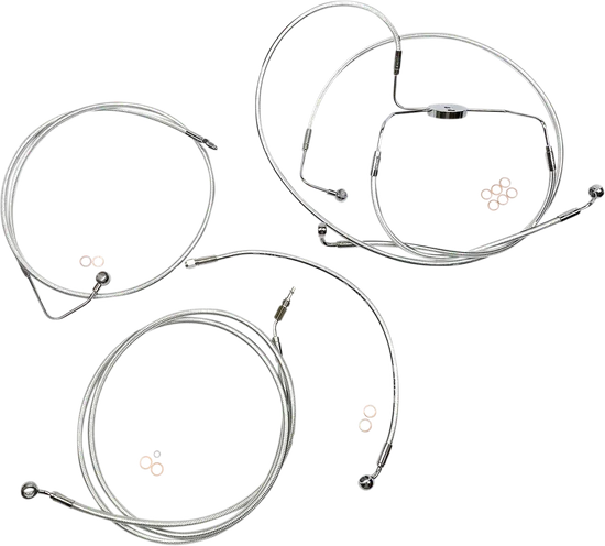 Magnum Control Clutch Brake Cable Kit Chrome for 10in. Apes ABS