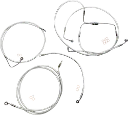 Magnum Control Clutch Brake Cable Kit Chrome for 10in. Apes ABS