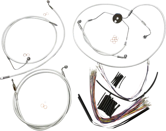 Magnum Control Clutch Brake Cable Kit Chrome for 12-14in. Apes ABS