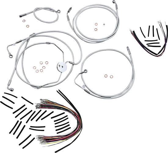 Magnum Control Clutch Brake Cable Kit Chrome for 12-14in. Apes ABS