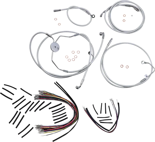 Magnum Control Clutch Brake Cable Kit Chrome for 15-17in. Apes ABS