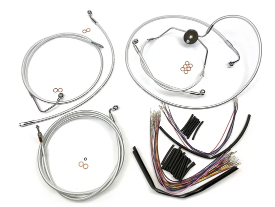 Magnum Control Clutch Brake Cable Kit Chrome for 15-17in. Apes ABS
