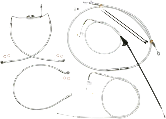 Magnum Control Clutch Brake Cable Kit Chrome for 10in. Apes