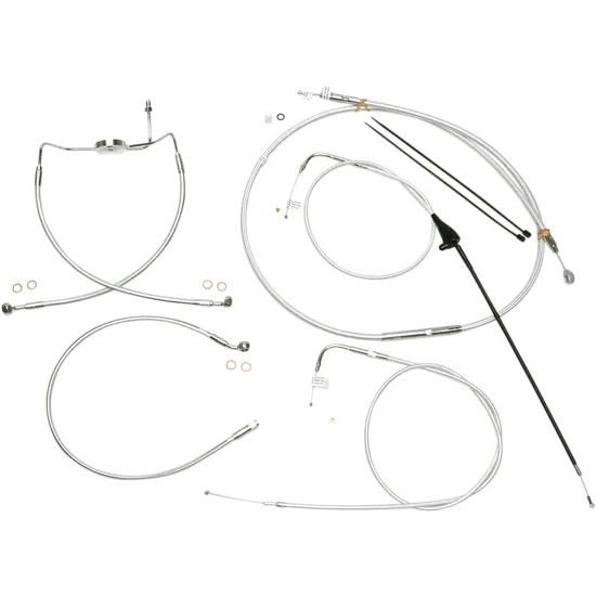 Magnum Control Clutch Brake Cable Kit Chrome for 10in. Apes 2