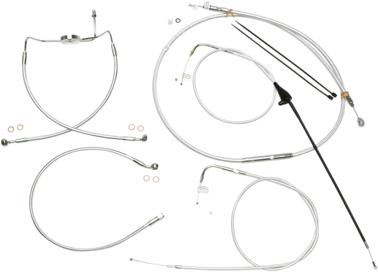 Magnum Control Clutch Brake Cable Kit Chrome for 10in. Apes