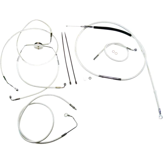 Magnum Control Clutch Brake Cable Kit Chrome for 10in. Apes ABS 2