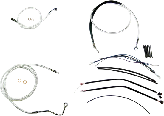 Magnum Control Clutch Brake Cable Kit Upper Chrome for 12-14in. Apes