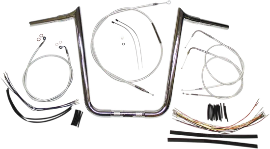 Magnum Control Clutch Brake Cable Kit Chrome for 12-14in. Apes